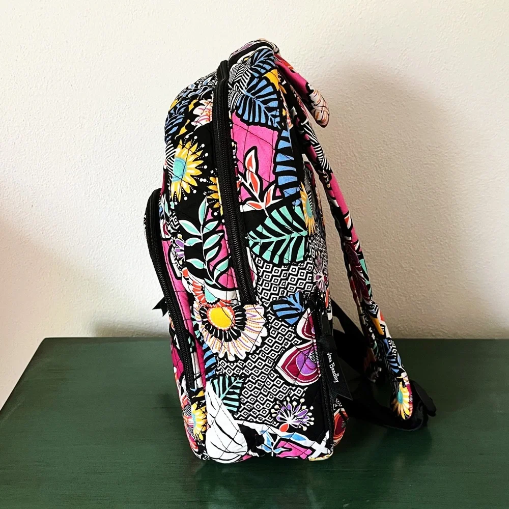 ⛔️SOLD⛔️ VERA BRADLEY Kauai Floral Compact Backpack & Zip ID Case 2 Pc Set -NWT - Picture 8 of 17